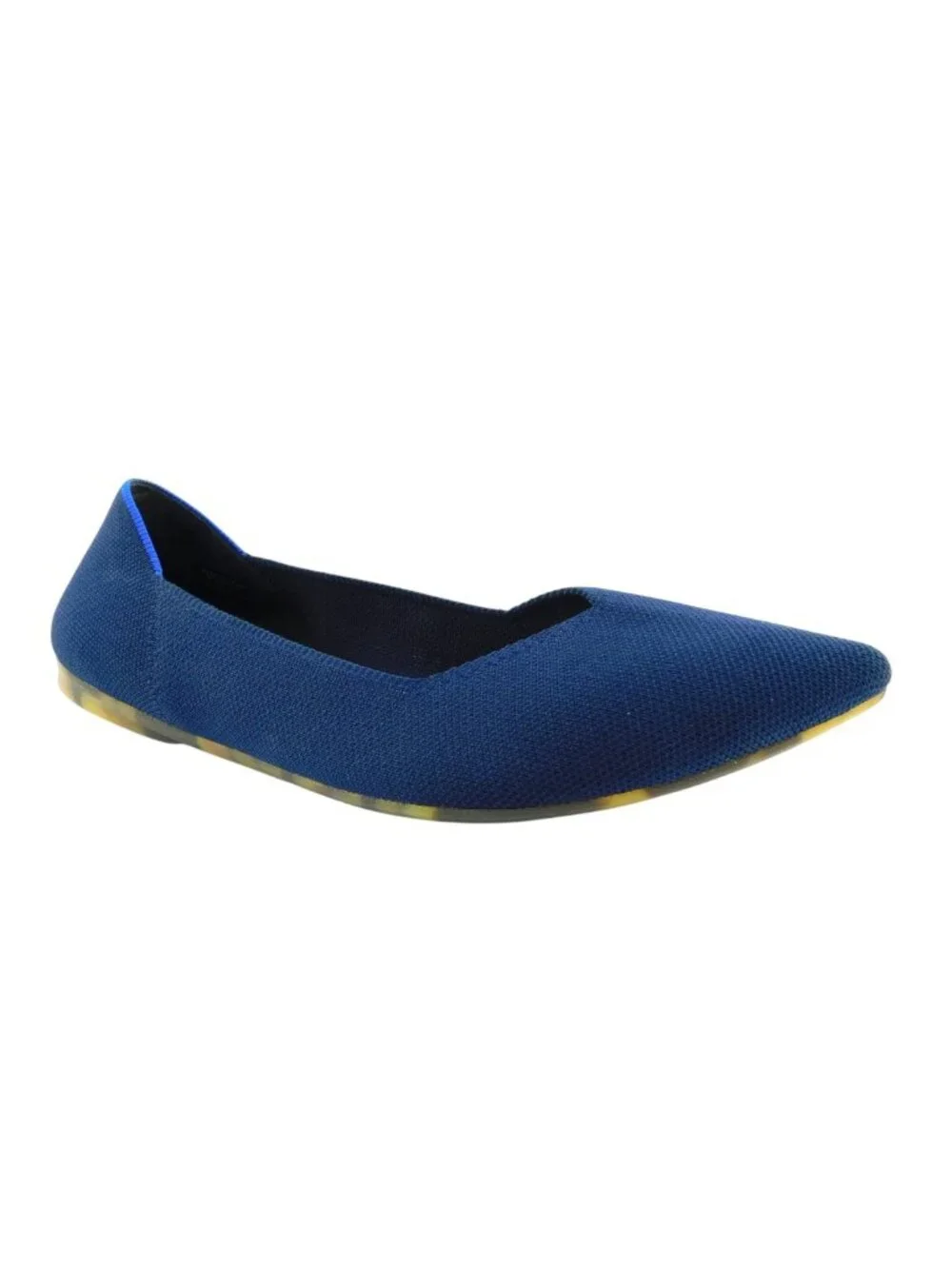 Rothy's Deep Blue Knit Pointed Ballet Flats 10